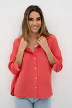Load image into Gallery viewer, Humidity EMPIRE LINEN SHIRT- Poppy