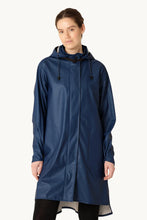 Load image into Gallery viewer, Ilse Jacobsen Light Raincoat with Detachable Hood - Estate Blue