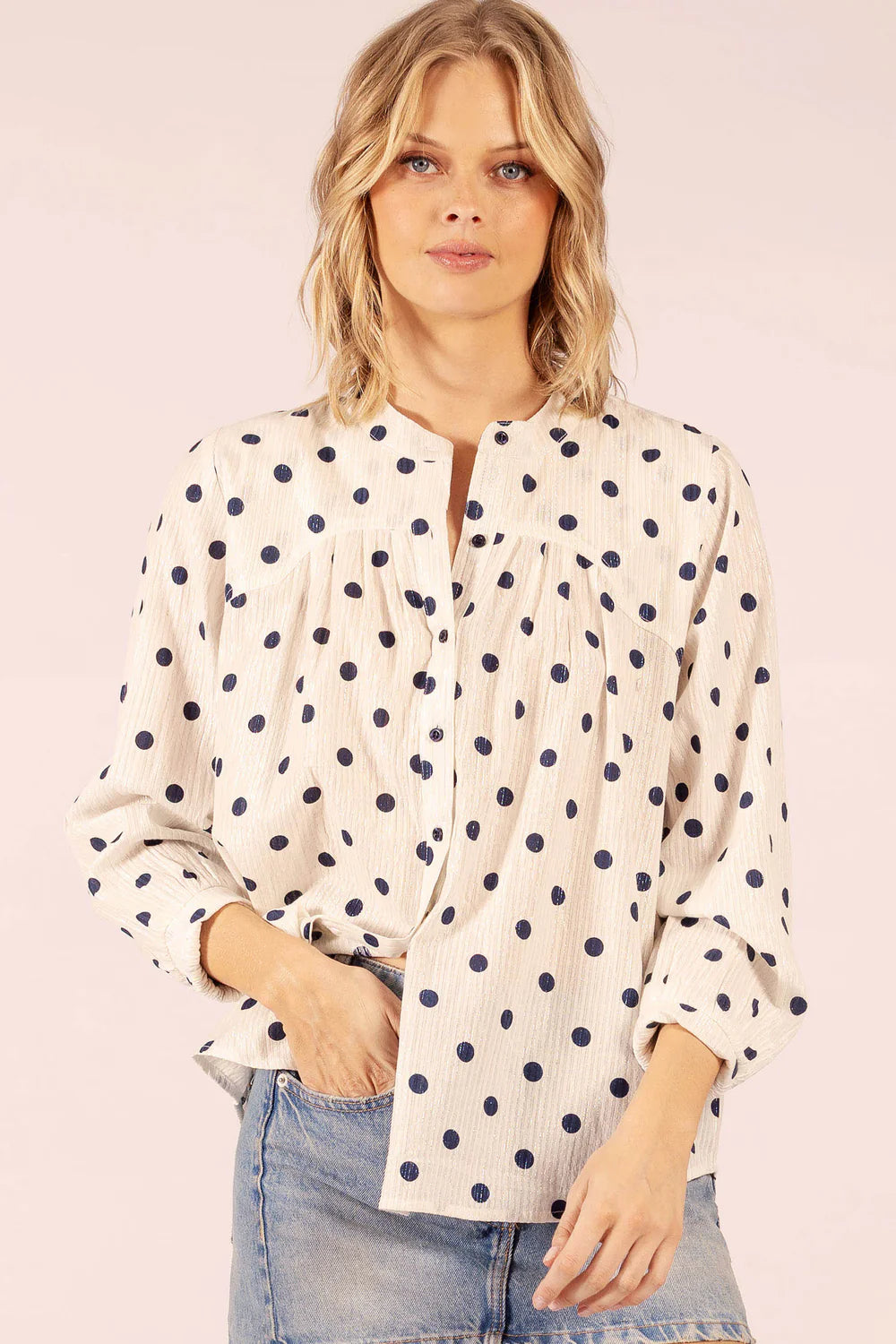 Lola Texas cotton polka dot shirt