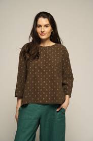 Muse Gertie Tope in Printed Chocolate Cord