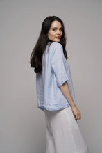 Load image into Gallery viewer, Muse Matilda Gingham Top Blue