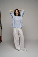 Load image into Gallery viewer, Muse Matilda Gingham Top Blue