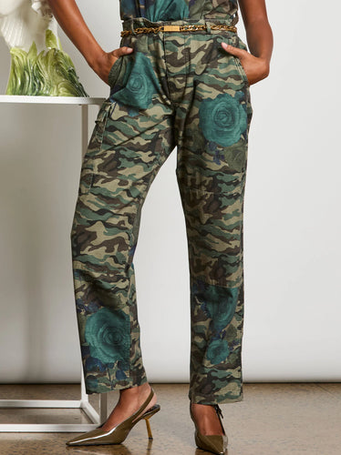 Maud Dainty Muster Pants Camo Roses