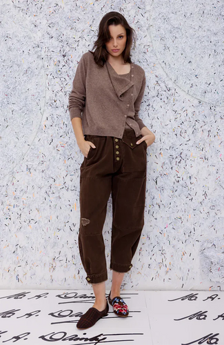 Maud Dainty Trucker Pant Chocolate