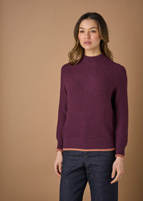 Uimi Honeycomb stitch jumper pinot