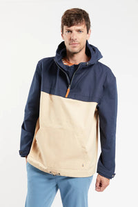 Armor Lux Two-tone water-repellent pea jacket - cotton